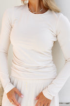 Rouched Long Sleeve Top
