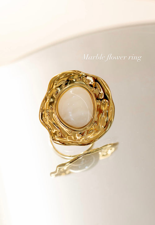 Marbel Flower Ring