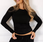 Rouched Long Sleeve Top