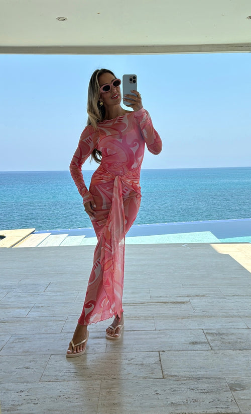 Mesh Tie Dress