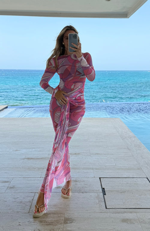 Mesh Tie Dress