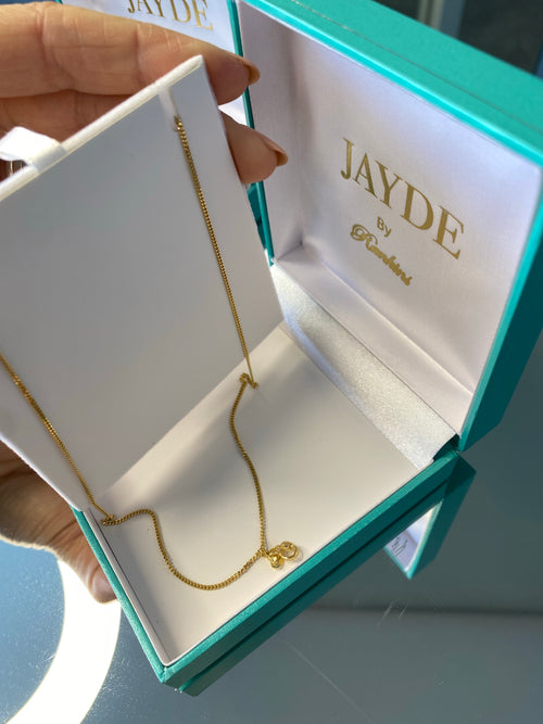 Straight from my Heart- Yellow Gold double latch chain