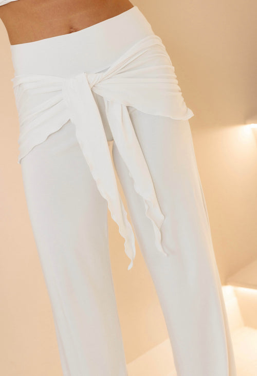 Tie Skirt Trousers
