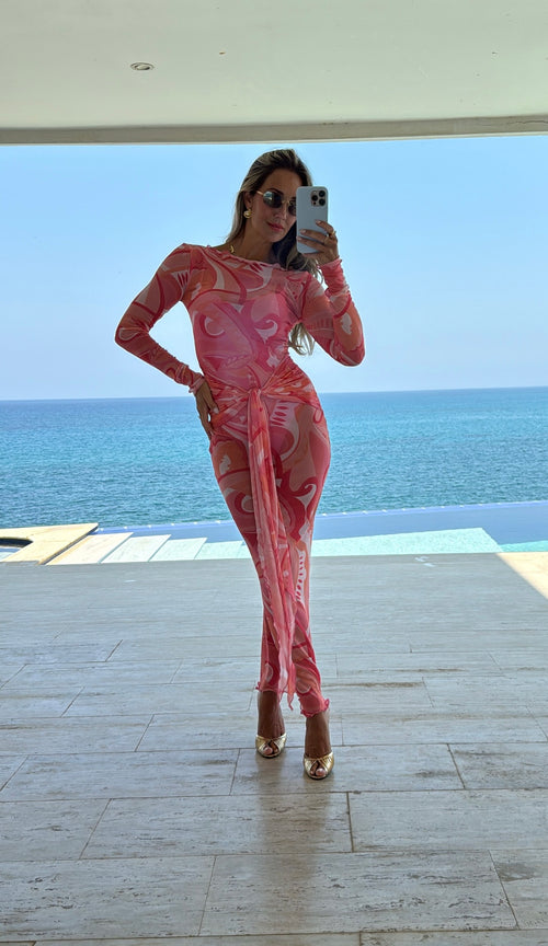 Mesh Tie Dress