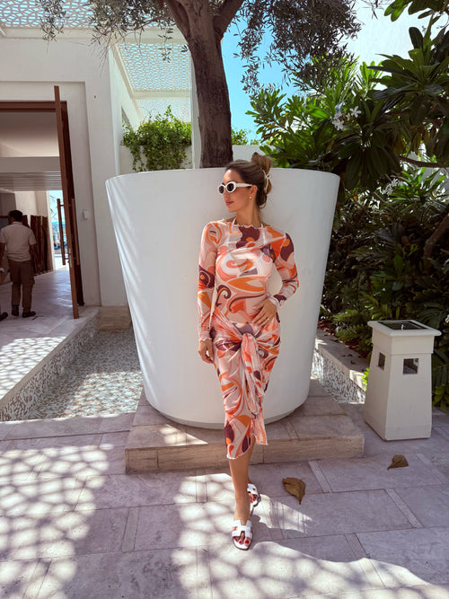 Mesh Tie Dress