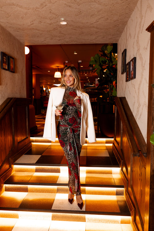 Mesh Tie Dress - Leopard & Rose