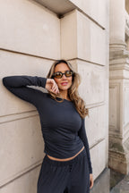 Rouched Long Sleeve Top