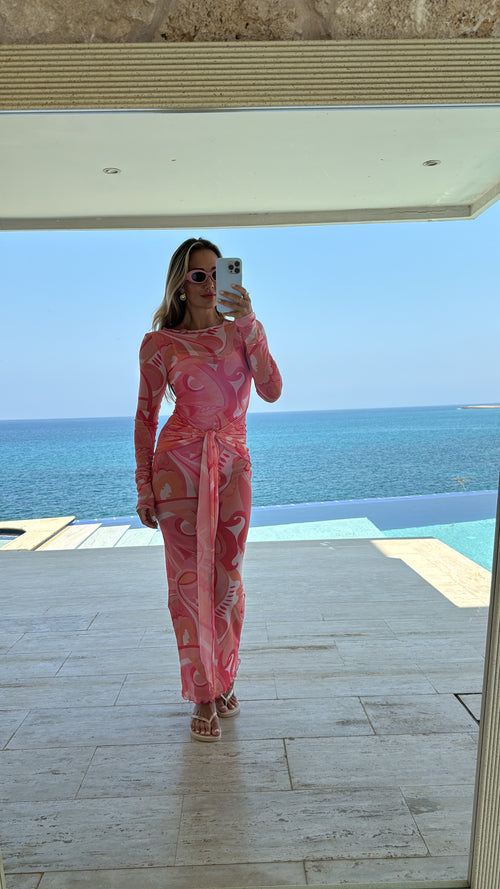 Mesh Tie Dress