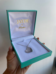 Straight from my Heart- White Gold double latch chain